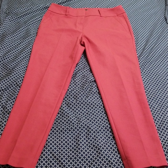 LOFT Pants - Loft raspberry crop pants